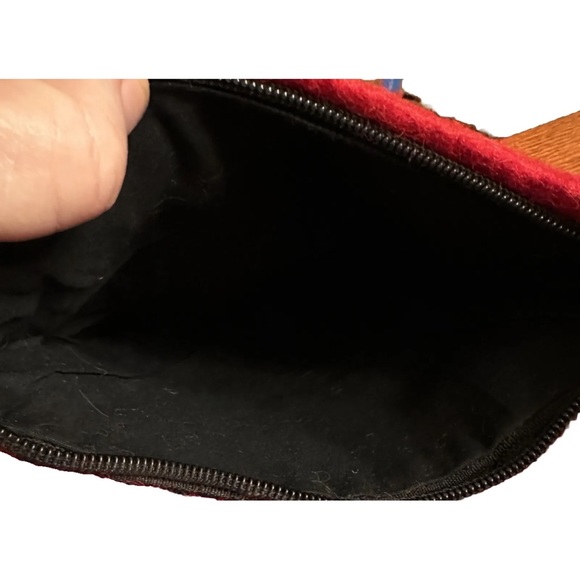 NWT- Funkyness By Morgan Painter Felt  Wool Red Purse Shoulder Bag Lined boho - Picture 4 of 8